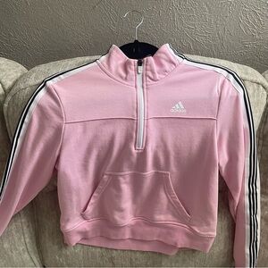 Adidas Pink Quarter-Zip Sweatshirt